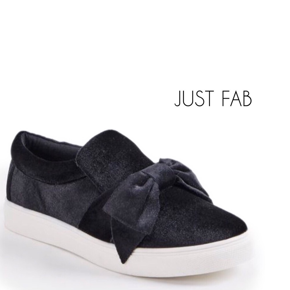 JustFab | Whitley Velvet Sneaker with Bow